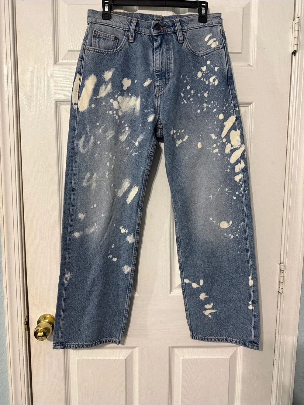Men’s Levi's Skateboarding Baggy 5-Pocket Jeans 29x30 Bleach Paint Splatter NWOT